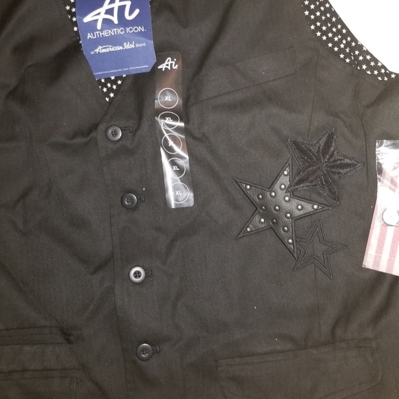 Authentic Icon Mens Star Detail Vest Sz XL NEW - Picture 2 of 4